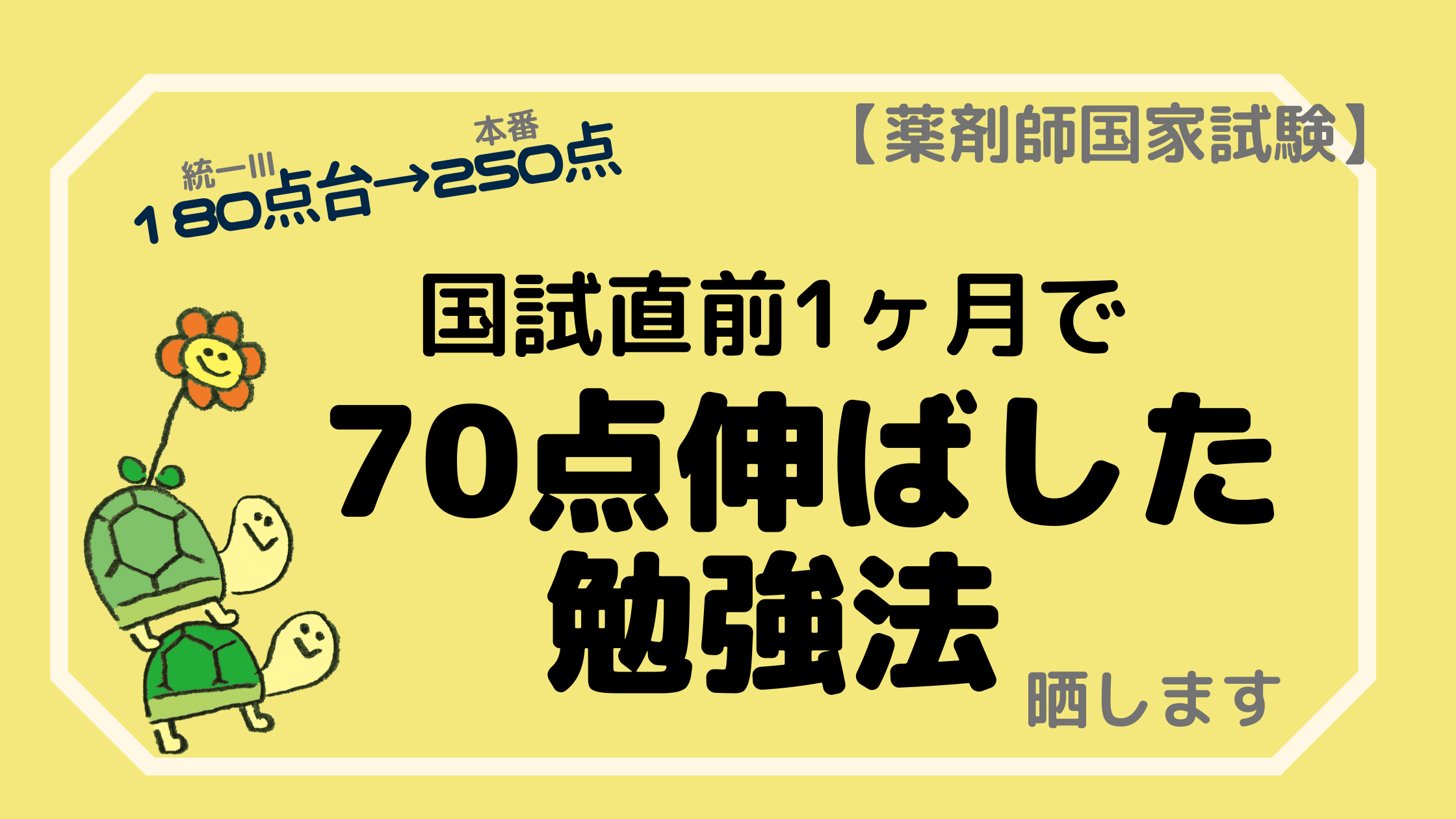 統一 １８０点から薬剤師国家試験２５０点まで伸ばした わたしの勉強法 しらたまブログ